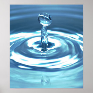 water droplet canvas poster