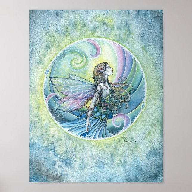 Water Element Fairy Poster Druck von Molly Harriso (Vorne)