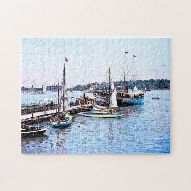Water Front Put-In-Bay OH c1904 Puzzle (Horizontal)