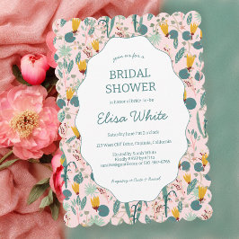 Water Garden Floral Bridal Shower Cute CUSTOM  Einladung