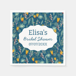 Water Garden Floral Bridal Shower Cute CUSTOM Serviette