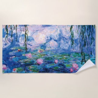 Water Lilie von Claude Monet Strandtuch