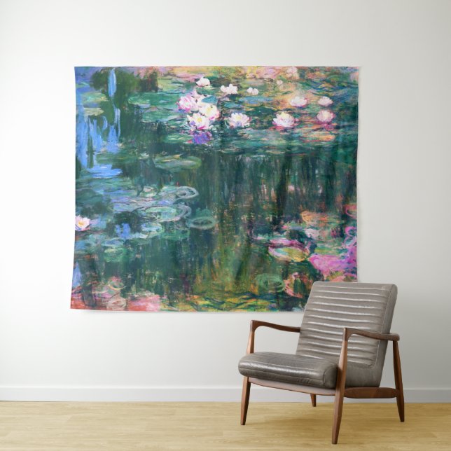 Water Lilie von Claude Monet Wandteppich (Beispiel (Horizontal))
