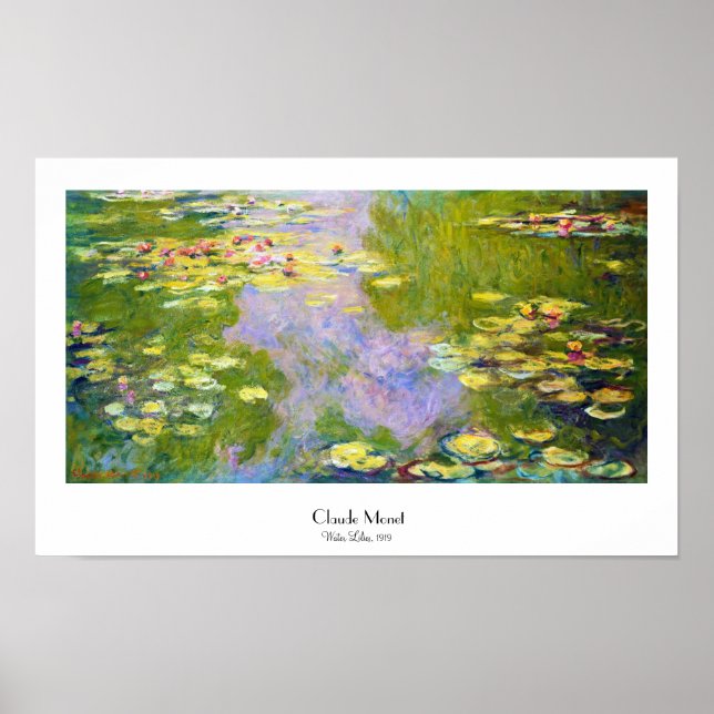 Water Lilies, 1919 Claude Monet Poster (Vorne)