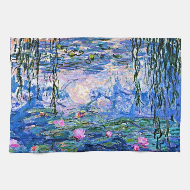 Water Lilies, 1919, Gemälde von Claude Monet Geschirrtuch (Horizontal)