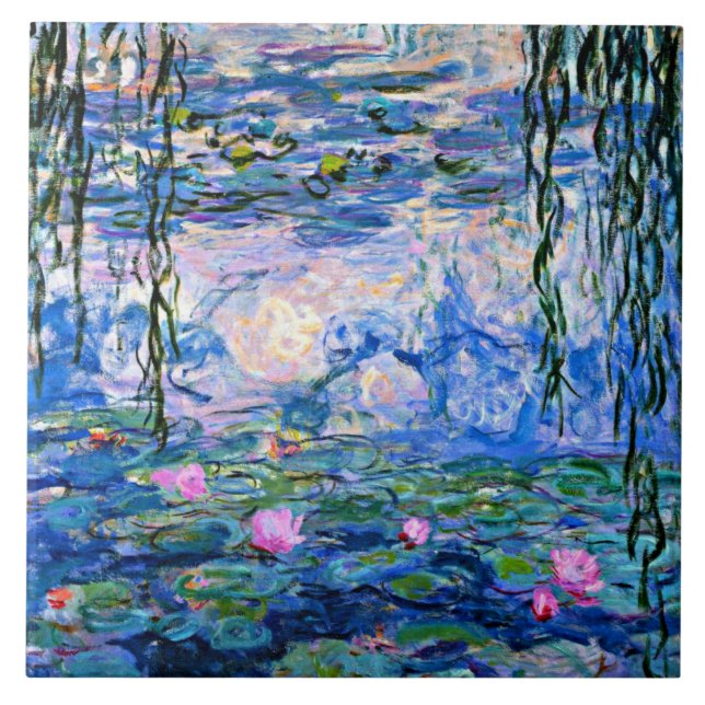 Water Lilies 1919 von Claude Monet Fliese (Vorderseite)
