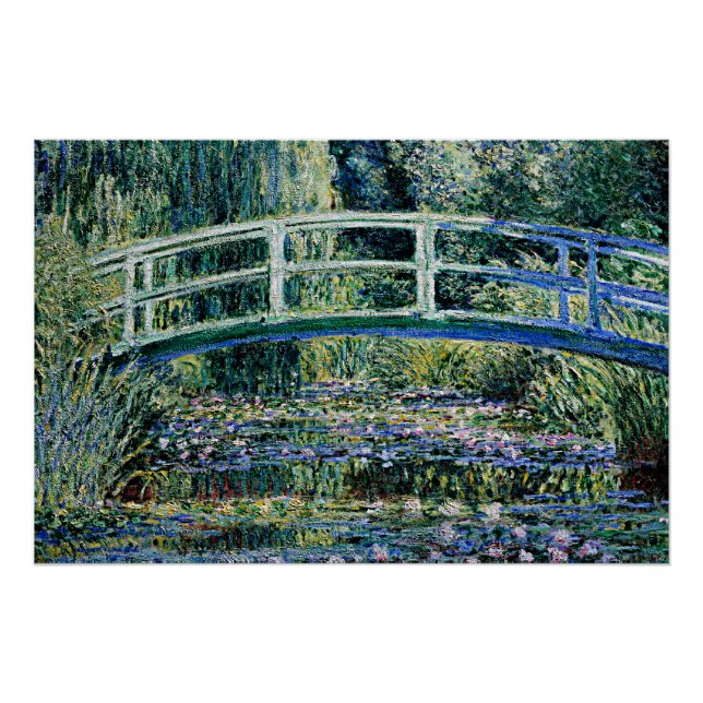 "Water Lilies and Japanese Bridge" Poster (Vorderseite)