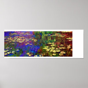 Water Lilies - beeindruckendes Gemälde von Monet Poster