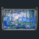 Water Lilies, berühmtes Gemälde von Claude Monet v Serviertablett<br><div class="desc">Water Lilies,  berühmtes Kunstwerk von 1919 des französischen Impressionisten Claude Monet</div>
