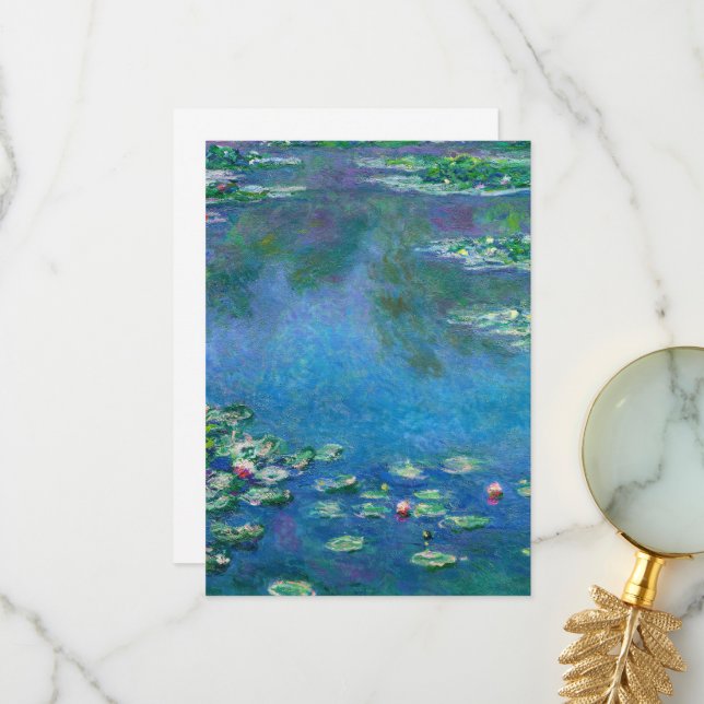 Water Lilies by Claude Monet Dankeskarte (Vorderseite/Rückseite Beispiel)