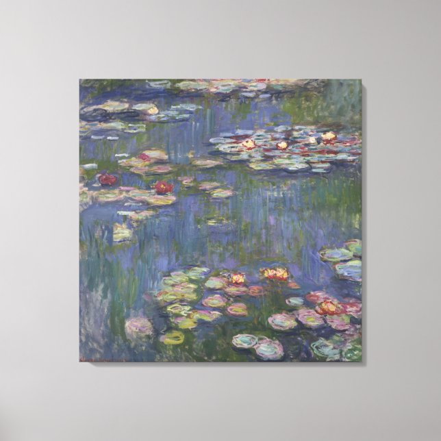 Water Lilies by Claude Monet Leinwanddruck (Vorderseite)