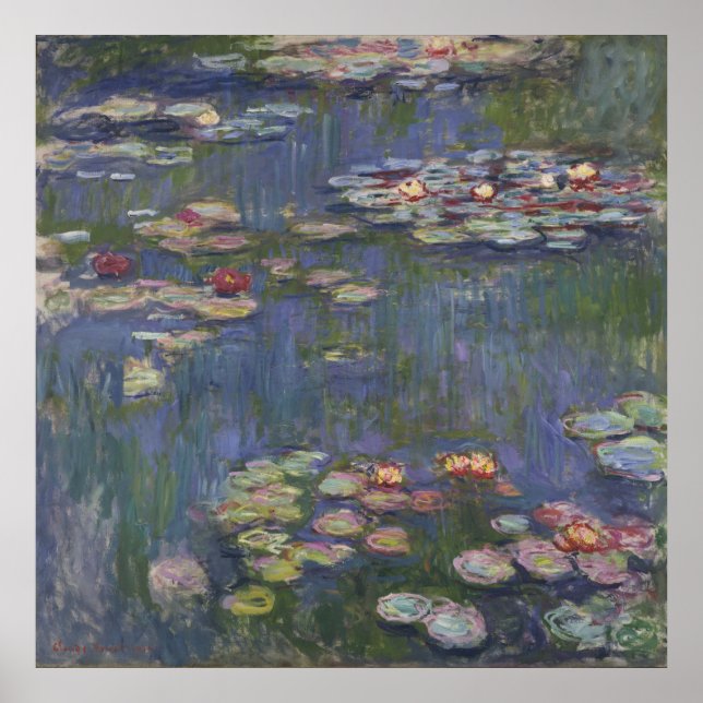 Water Lilies by Claude Monet Poster (Vorne)