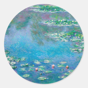 Water Lilies by Claude Monet Runder Aufkleber