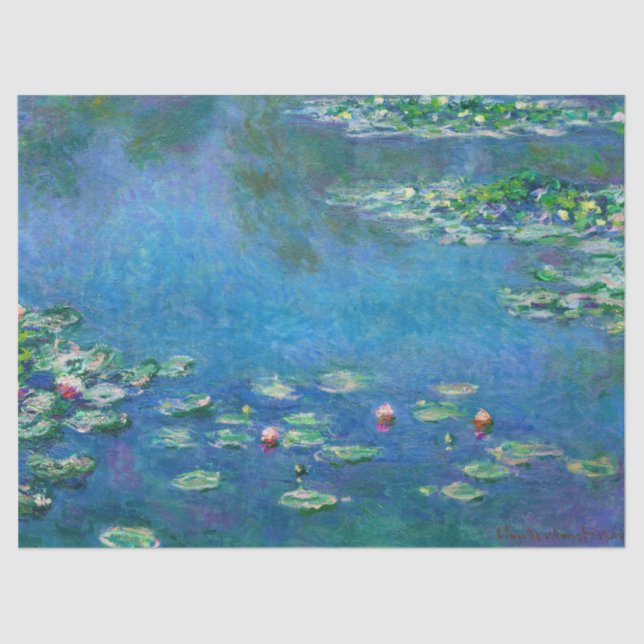 Water Lilies by Claude Monet Seidenpapier (Vorderseite)