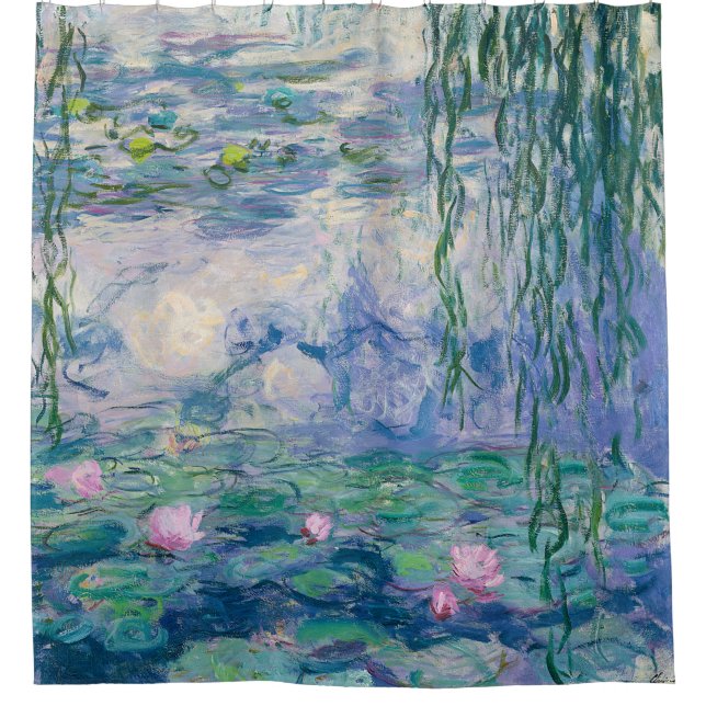 Water Lilies Claude Monet Kunstgewerbe Duschvorhang (Vorderseite)