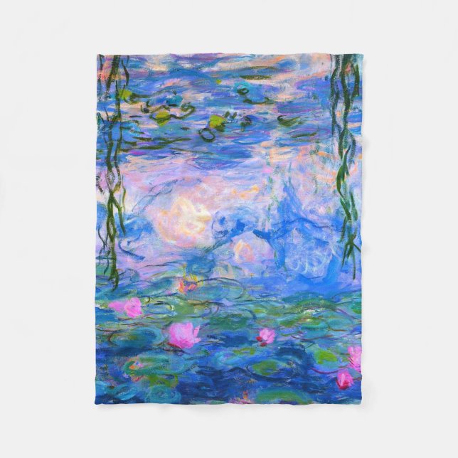 Water Lilies Claude Monet restauriert Fleecedecke (Vorderseite)