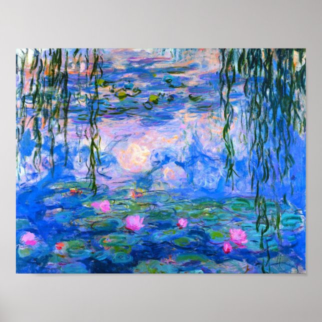 Water Lilies Claude Monet restauriert Poster (Vorne)