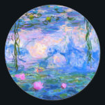 Water Lilies Claude Monet restauriert Runder Aufkleber<br><div class="desc">Water Lilies Claude Monet restauriert</div>