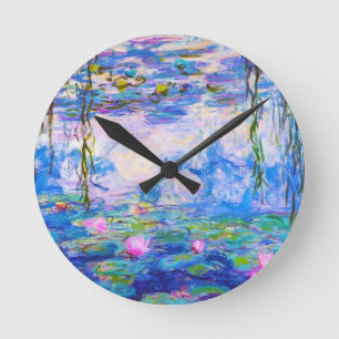 Water Lilies Claude Monet Runde Wanduhr
