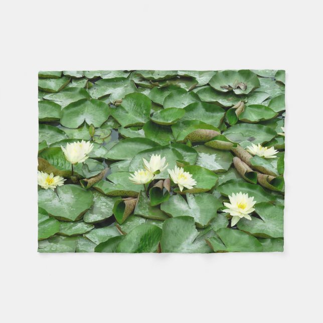 Water Lilies Fleecedecke (Vorderseite (Horizontal))