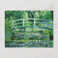 Water Lilies japanische Brücke Save the Date Hochz