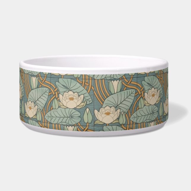 Water Lilies Lily Art Nouveau Natur Napf (Vorderseite)