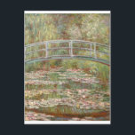 Water Lilies ~ Monet Postkarte<br><div class="desc">Brücke über den Teich mit Wasserlilien von Claude Monet. Impressionistisches Meisterwerk aus blumengeschmückten Brücken über einen Teich mit weißer, rosa und gelber gefärbter Wasserlilie und vielleicht anderen von Claude Monet gemalten Blume, die als Teil einer Serie von zwölf Gemälden dieses Wasserlililienmotivs dargestellt sind. Dieses berühmte Gemälde, ein Paradebeispiel des Impressionismus,...</div>
