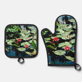 Water Lilies Ofenhandschuh & Topflappen-Set