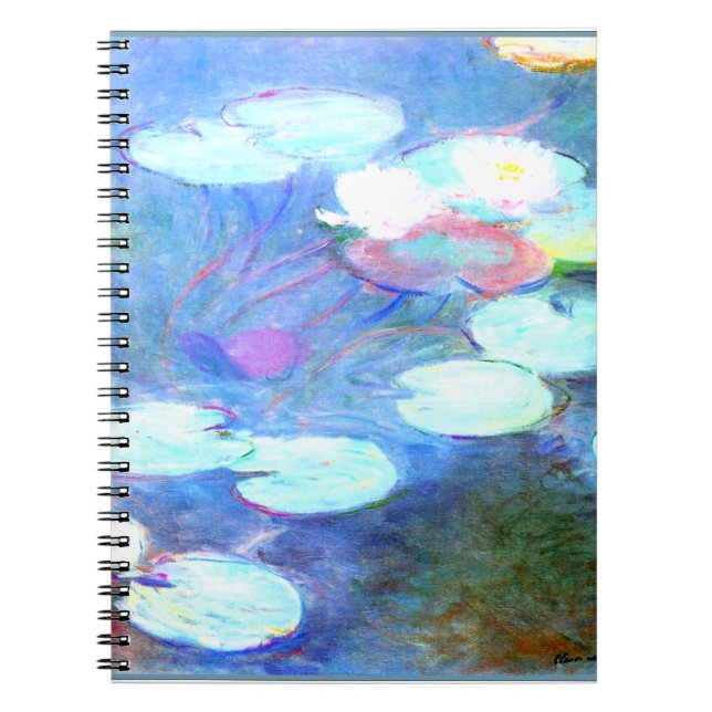 Water Lilies, Pink - Schöne Kunst von Claude Monet Notizblock (Vorderseite)