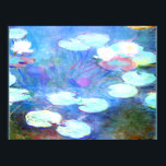 Water Lilies, Pink - Schöne Kunst von Claude Monet Poster<br><div class="desc">Water Lilies,  Pink,  berühmtes Gemälde des französischen Impressionisten Claude Monet</div>