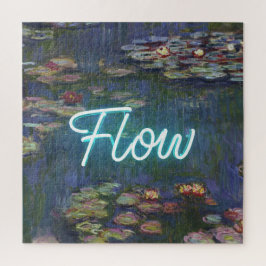 Water Lilies Remix – Neon “FLOW” Wall Art & Gifts Puzzle
