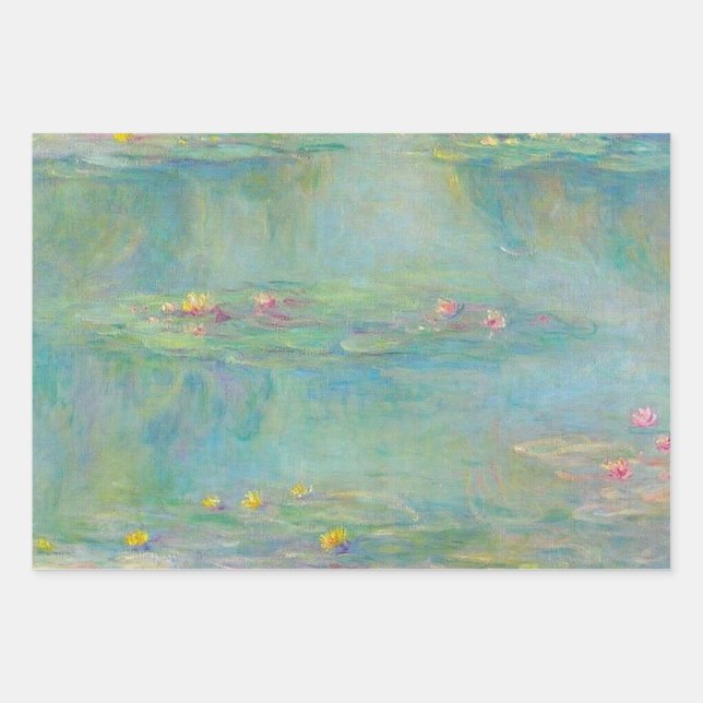 Water Lilies Serie von Claude Monet Geschenkpapier Set (Vorderseite)