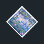 Water Lilies Serviette<br><div class="desc">.Water Lilies ist eine Serie von über 200 Ölgemälden des französischen Impressionisten Claude Monet. Dieses Gemälde wurde 1919 fertig gestellt und weist die Farben Blau und Rosa auf.</div>