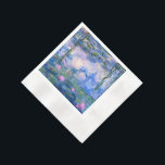 Water Lilies Serviette<br><div class="desc">.Water Lilies ist eine Serie von über 200 Ölgemälden des französischen Impressionisten Claude Monet. Dieses Gemälde wurde 1919 fertig gestellt und weist die Farben Blau und Rosa auf.</div>