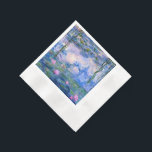 Water Lilies Serviette<br><div class="desc">.Water Lilies ist eine Serie von über 200 Ölgemälden des französischen Impressionisten Claude Monet. Dieses Gemälde wurde 1919 fertig gestellt und weist die Farben Blau und Rosa auf.</div>