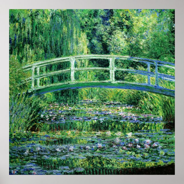 Water Lilies und die japanische Brücke, Claude Mon Poster (Vorne)