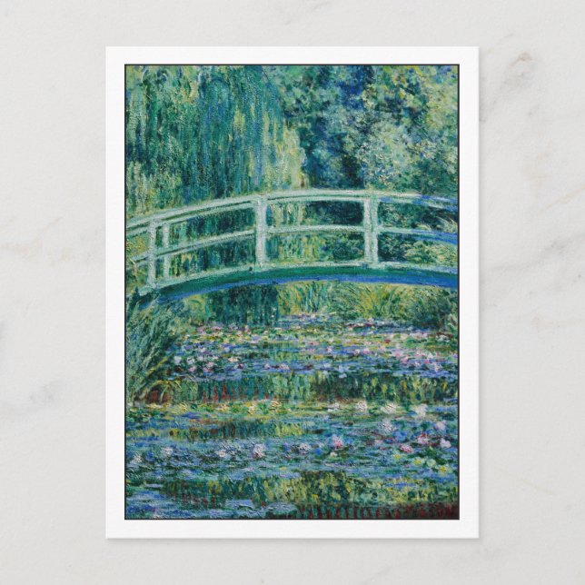 Water Lilies und Japanische Brücke von Monet Postkarte (Vorderseite)