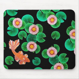 Water Lilies und Koi Fish Mousepad