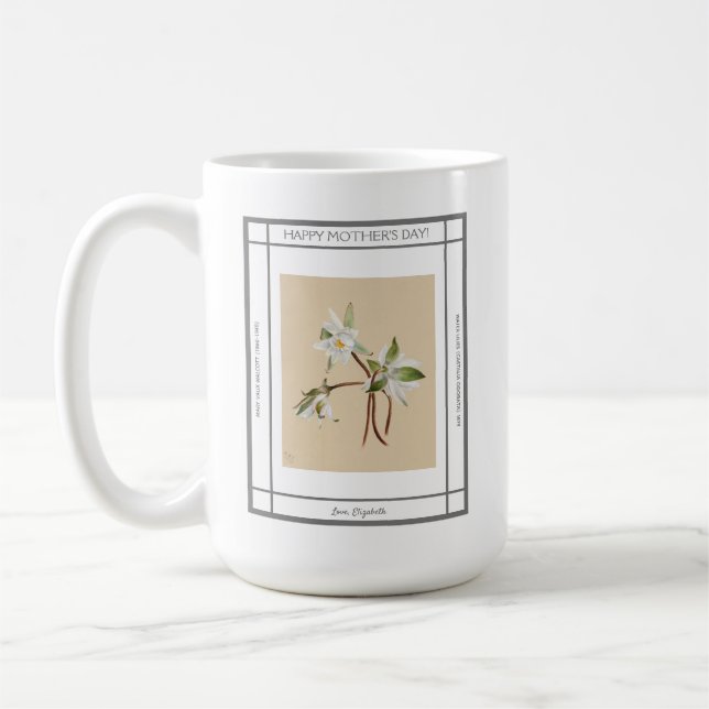 Water Lilies Vintager Muttertag Kaffeetasse (Links)