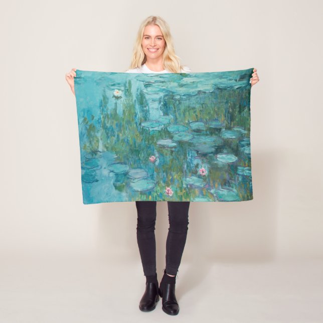 Water Lilies (von Claude Monet, 1915) Fleecedecke (Beispiel)