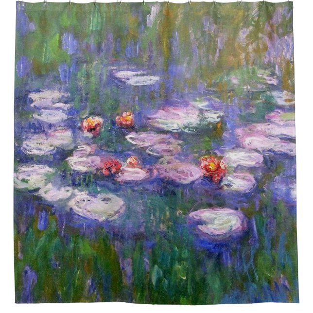 Water Lilies von Claude Monet 1916 Duschvorhang (Vorderseite)