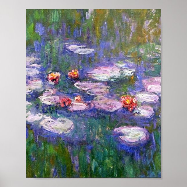 Water Lilies von Claude Monet 1916 Poster (Vorne)