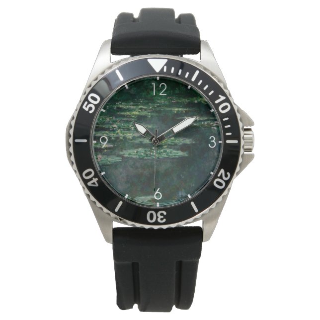 Water Lilies (von Claude Monet) Armbanduhr (Vorderseite)