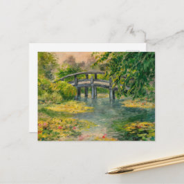 Water Lilies von Claude Monet, Bridge, Sunset Postkarte