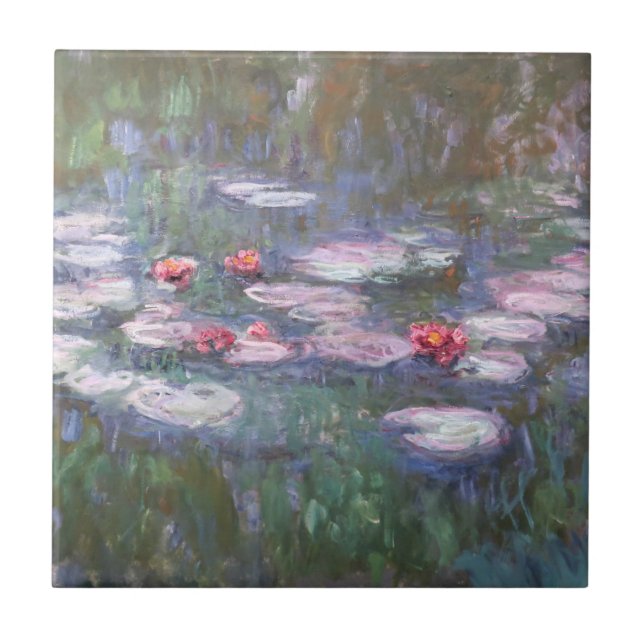 Water Lilies von Claude Monet Keramik Tile Fliese (Vorderseite)