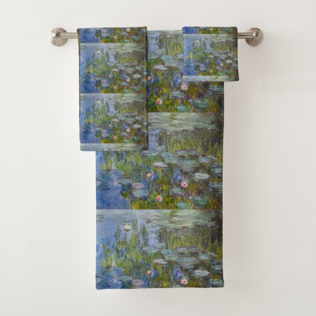 Water Lilies von Claude Monet Klassik Impressionis Badhandtuch Set (Insitu)