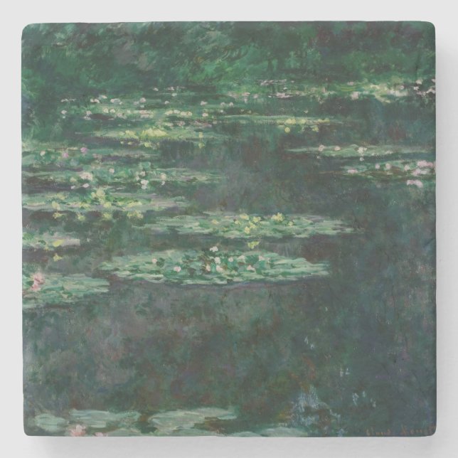 Water Lilies (von Claude Monet) Steinuntersetzer (Vorderseite)