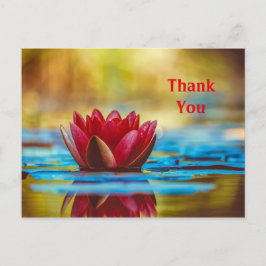 Water Lily danke Ihnen Postcard Postkarte