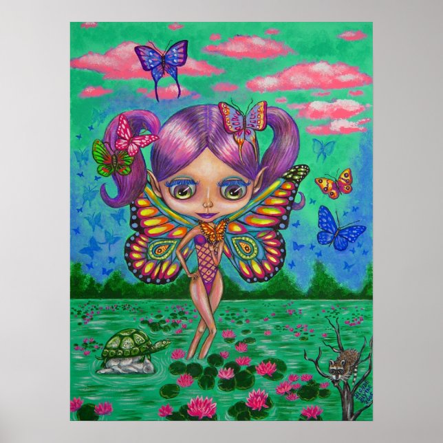 Water Lily Fairy Poster (Vorne)