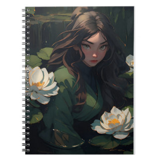Water Lily Girl Notebook Notizblock